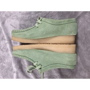 Clarks Originals‎ Wallabee Pine Green Suede Casual Shoes Size US 5.5 Medium